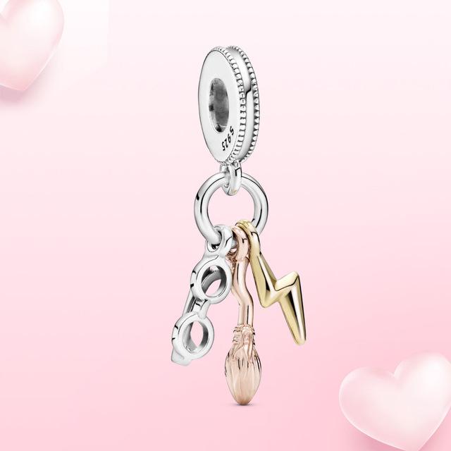 100% 925 Sterling Silver Přívěsek Millenium Falcon Falcon Přívěsek Fit Originální módní šperky Dámský náramek DIY dárek