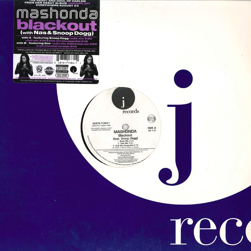 

12inch Record MASHONDA - Blackout 82876713841 J 2005 US Rap & Hip-Hop/R&B Used