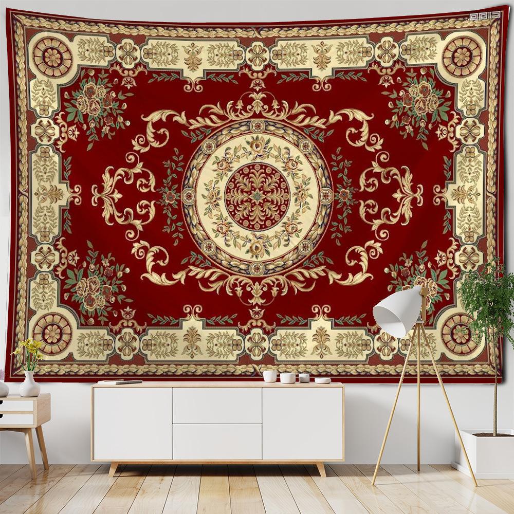 Retro Persian Flower Tapestry Bohemian Aesthetics Wall Hanging Living Room, Bedroom, Dormitory Home Decoration
