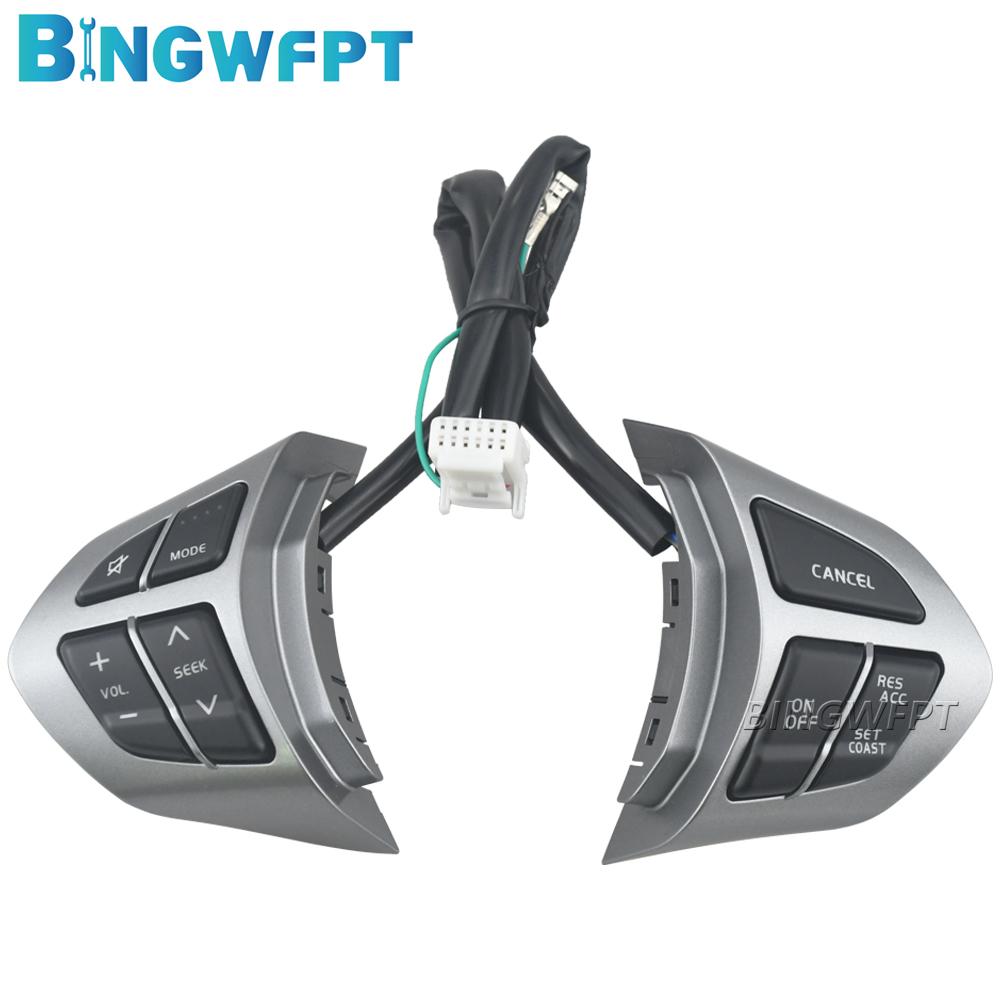 4 (Color) Red Backlight For Suzuki Grand Vitara II 2007-2013 Steering Wheel Cruise Control Button Switches