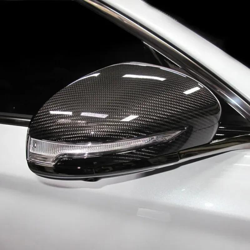 Real Carbon Fiber Rear View Mirror Cover Exterior Accessories For Genesis G70 -2025 Left Hand Drive