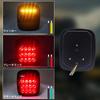 Ygmylandbb Truck Tail Light 24V Square LED Trailer Boat Light Truck Tail Light Turn Integrated Red and White Light 16 LED Set of 2 "Stop, Small,