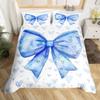 Bowknot Girlish Duvet Cover Cherry Cake Cartoon Bedding Set Cute Dots Love Heart Bow-tie Comforter Cover,Pink Kawaii Quilt Cover
