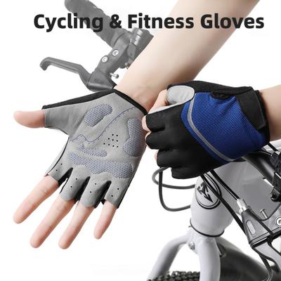 1 Paar Fahrrad-Halbfingerhandschuhe für Herren und Damen, feuchtigkeitsableitend, atmungsaktiv, rutschfest, mehrzwecktauglich, für Outdoor-Motorradfahrten, Sport, fingerlose Handschuhe