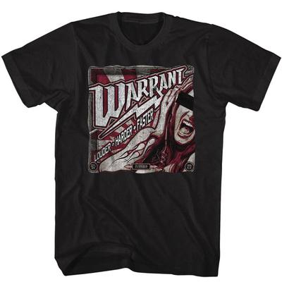 Warrant Louder Harder Faster Black Unisex T-shirt