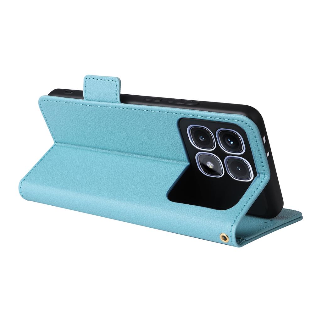 For Xiaomi Redmi K70 Ultra Case with Wrist Strap Litchi Texture PU Leather Wallet Phone Cover