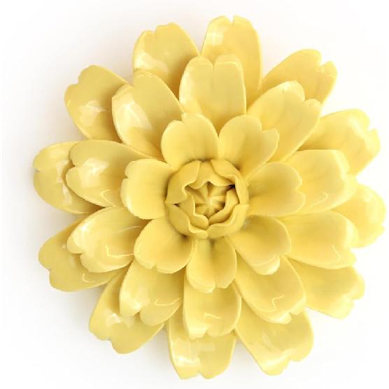 

Наслаждайтесь ulellife Керамическая стена с цветами 3D Ручная работа Керамическая скульптура цветов Керамический декор стены с цветами(Желтый, 3,5 ) 3.5 inch