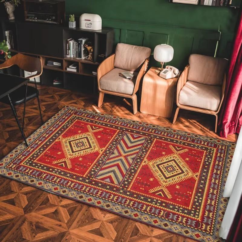 Bohemian Praní v pračce Koberec do obývacího pokoje Měkký Protiskluzový Etnický styl Koberec do ložnice Šatna Skládací Domácí dekorace