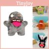 Adorable Plush Tooth Monster Doll Soft Toy In Black Green Brown And Gray For Christmas