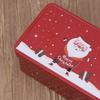 Obdélník Vánoční pocínovaná krabička Prázdná bonboniéra na cukroví Santa Claus Dárkové krabičky Úschovna šperků Plechovka Sváteční dekorace Svatba