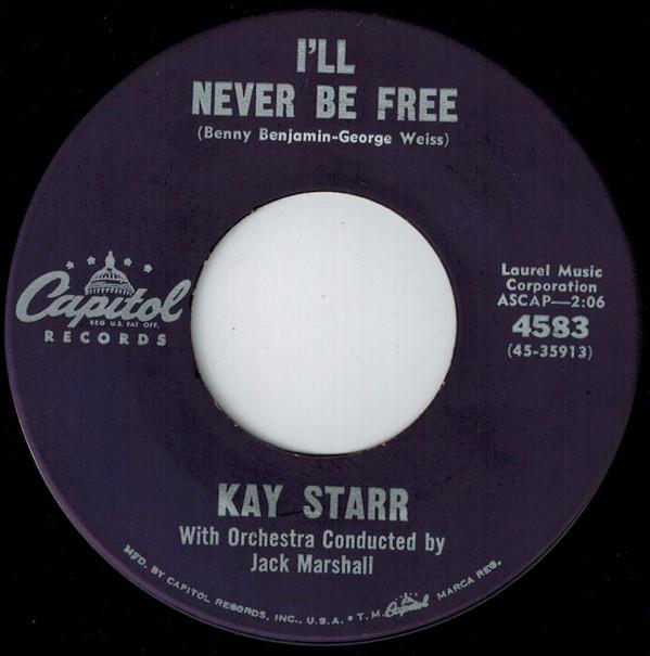 

7inch Record KAY STARR - I ll Never Be Free 4583 Capitol Records 1961 US Jazz Used
