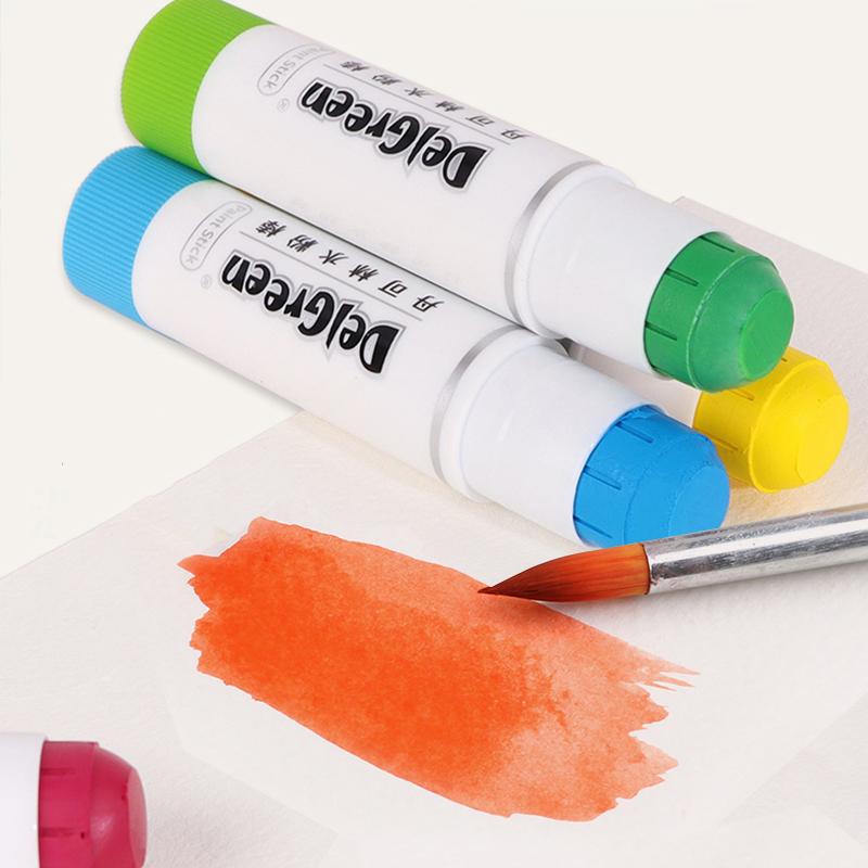 DELGREEN KÜNSTLERQUALITÄT Weiche feste Gouache-Farbstifte/Pastelle/Buntstifte Basic/Macaron 12/18 Farben Zeichnen Sicher Ungiftige Pastelle