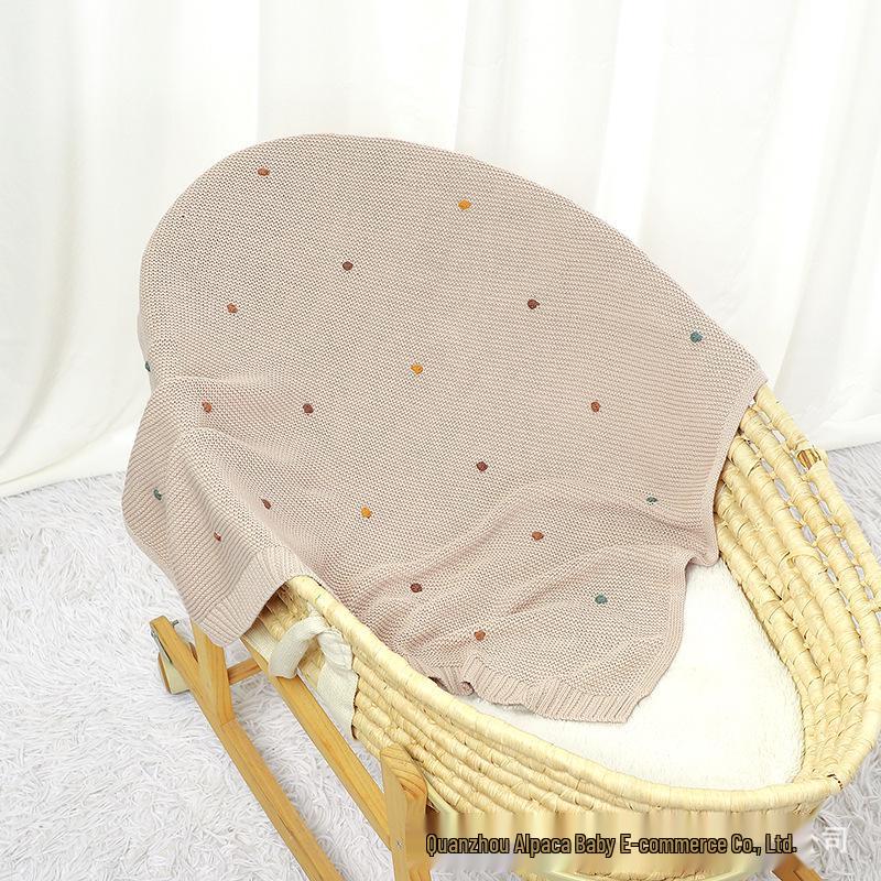Hot-Selling Cotton Crochet Baby Swaddle & Stroller Blanket for Spring/Summer