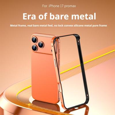 Bumper Case Für iPhone 17 / 17 Pro / 17 Pro Max / 17 Air Stoßfestes Silikon Bumper Schutzhülle Aluminium Metall Handyhülle