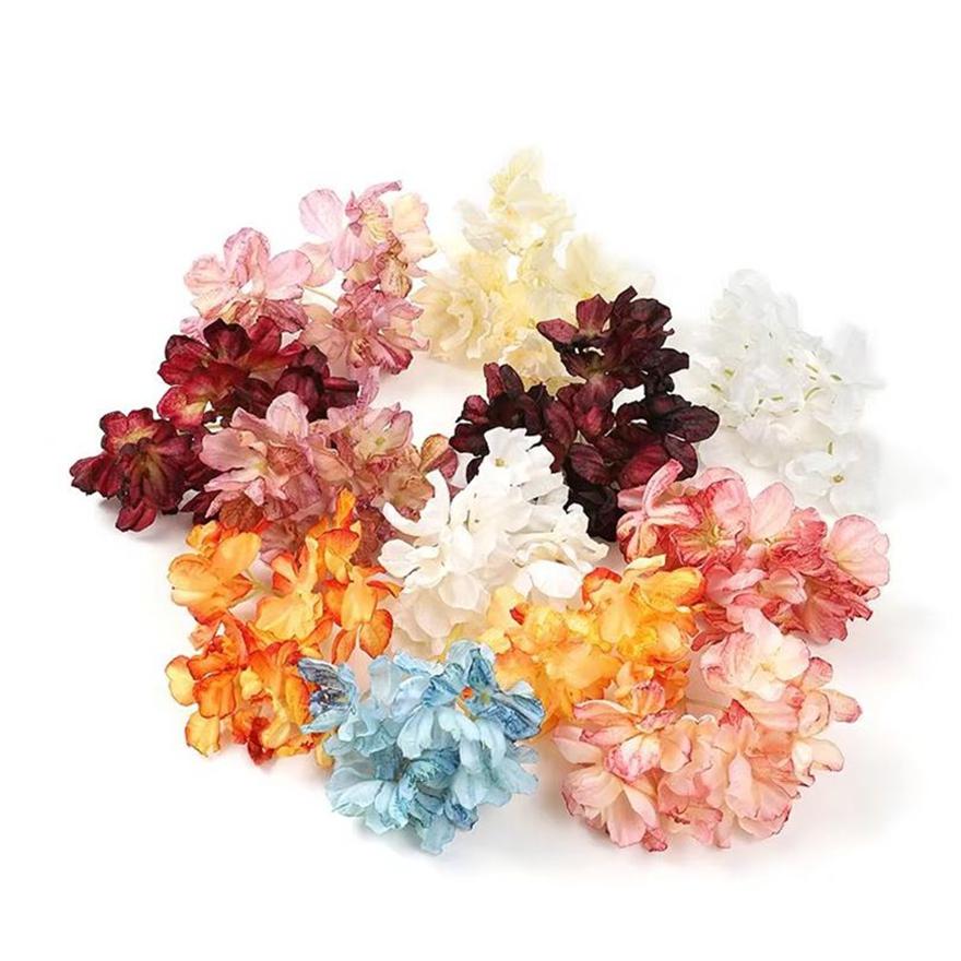 Artificial Flower Silk Hydrangea Wedding Bridal Bouquet Wreath Diy Gift Arrangement Home Vase Table Garden Scene Decoration Wall