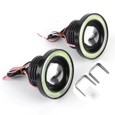 30W Waterproof LED Fog Lamp Green Aperture COB Daytime Running Light Car Modification Parts89mm