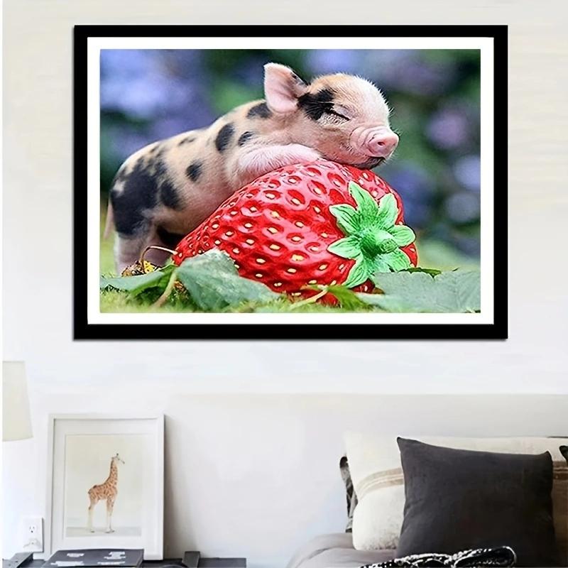 

1 шт. 11,8x15,7 дюймов 5D DIY Алмазная картина, свинья, наборы для вышивания, полная алмазная живопись со стразами, домашний декор ручной работы, подарки