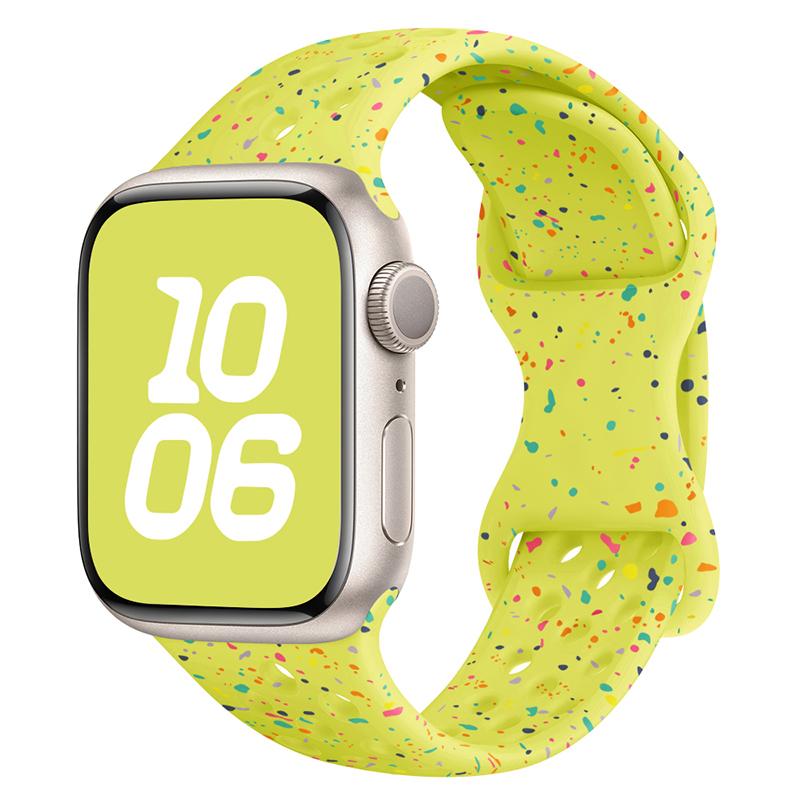 Original Silikonarmband für Apple Watch Band 44mm 45 46 40 41 38 42mm Armband Atmungsaktiv iwatch Serie 10 9 8 SE 7 6 Ultra 2 49mm