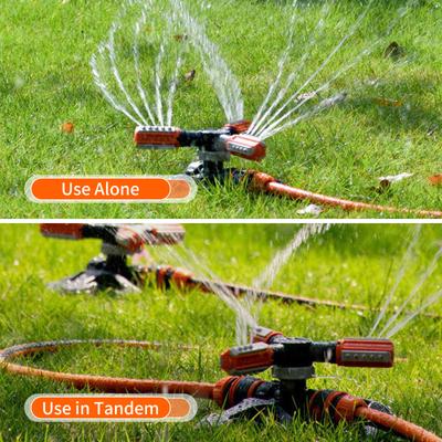 360 Grad Drehbarer Gartensprenger Einstellbarer 3-Arm Rasensprenger Bewässerungssystem Outdoor Garten