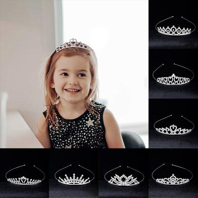 1PC Crystal Exquisite Rhinestone Children Girls Jewelry Gifts Hair Accessories Wedding Tiaras Queen Princess Crown Women Headband