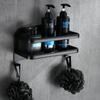 Bathroom Shelf Wall Mounted Black Aluminum Bathroom Soap Dish Bath Shower Shelf Bath Shampoo Holder Basket Holder Corner Shelf