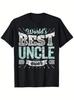 World's Best Uncle Ever T-Shirt - 100% Cotton, Comfortable Men's & Women's Round