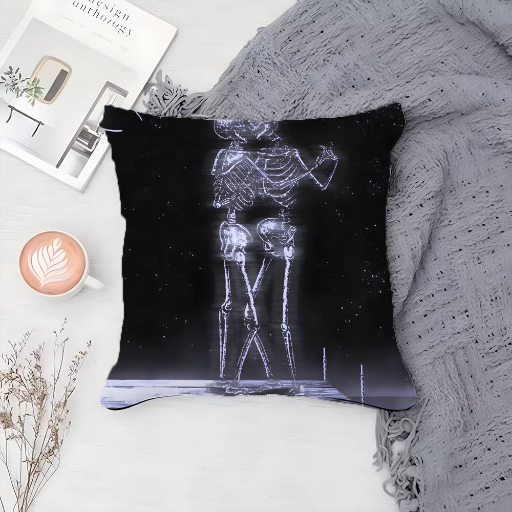 Personalized Art Skeleton Display Pillow Case Printing Pillowcase Living Room Sofa Cushion Cover Bedroom Room Decor