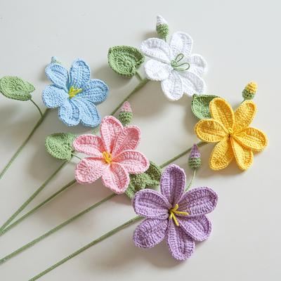 Paulownia Crochet Flower Bouquet Creative Knitted Flowers Wedding Bride Flower Handwoven Plant Home Decor
