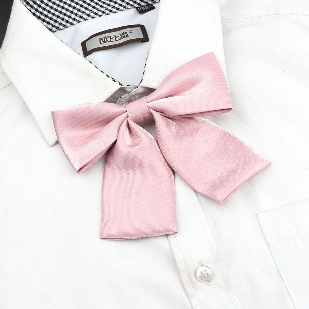 Perfect Match Colorful Women‘S Shirts Bowtie Ladies Girl School Wedding Party Bowknot Pink Bule Black Classic Butterfly Knot Suits Accessories