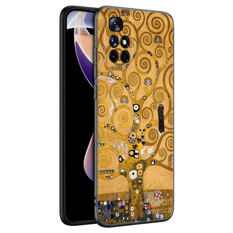 Черный силиконовый чехол для телефона Art Gustav Klimt для Xiaomi Redmi Note 10 11 11S 12 13 4G 8 9 11T Pro 5G Plus 8T 9S 10S 12S Redmi Note 8 Pro