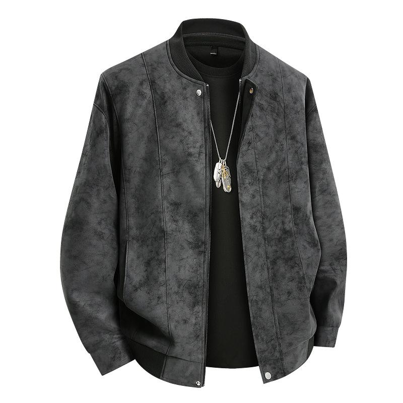 Jacket Men Suede Coats Spring Windbreaker Oversized 8XL Plus Size Street Moto Autumn Brand Waterproof Softshell