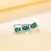 925 Sterling Silber grüner Achat Schmuckset natürlicher Edelstein Ohrring Ring klassisches Design für Frauen Frau schönes Geschenk
