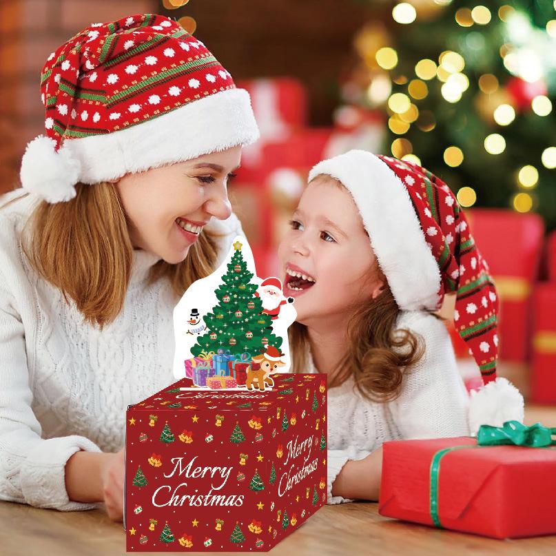 Red Christmas Money Box Christmas Party Decoration Birthday Party Supplies Cash Gift Box