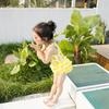 Korean Style Cartoon Cute Girls' Quick-Dry One-Piece Swimsuit for Kids