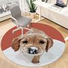1pc Puppy Office Round Rug, Non-slip, Soft and Durable Office Rug for Interior Decoration, Perfect for Office, Beautiful Decoration yy260312023