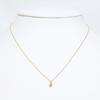 hum K18 0.095 1P Diamond Teardrop Necklace Yellow GoldUsed