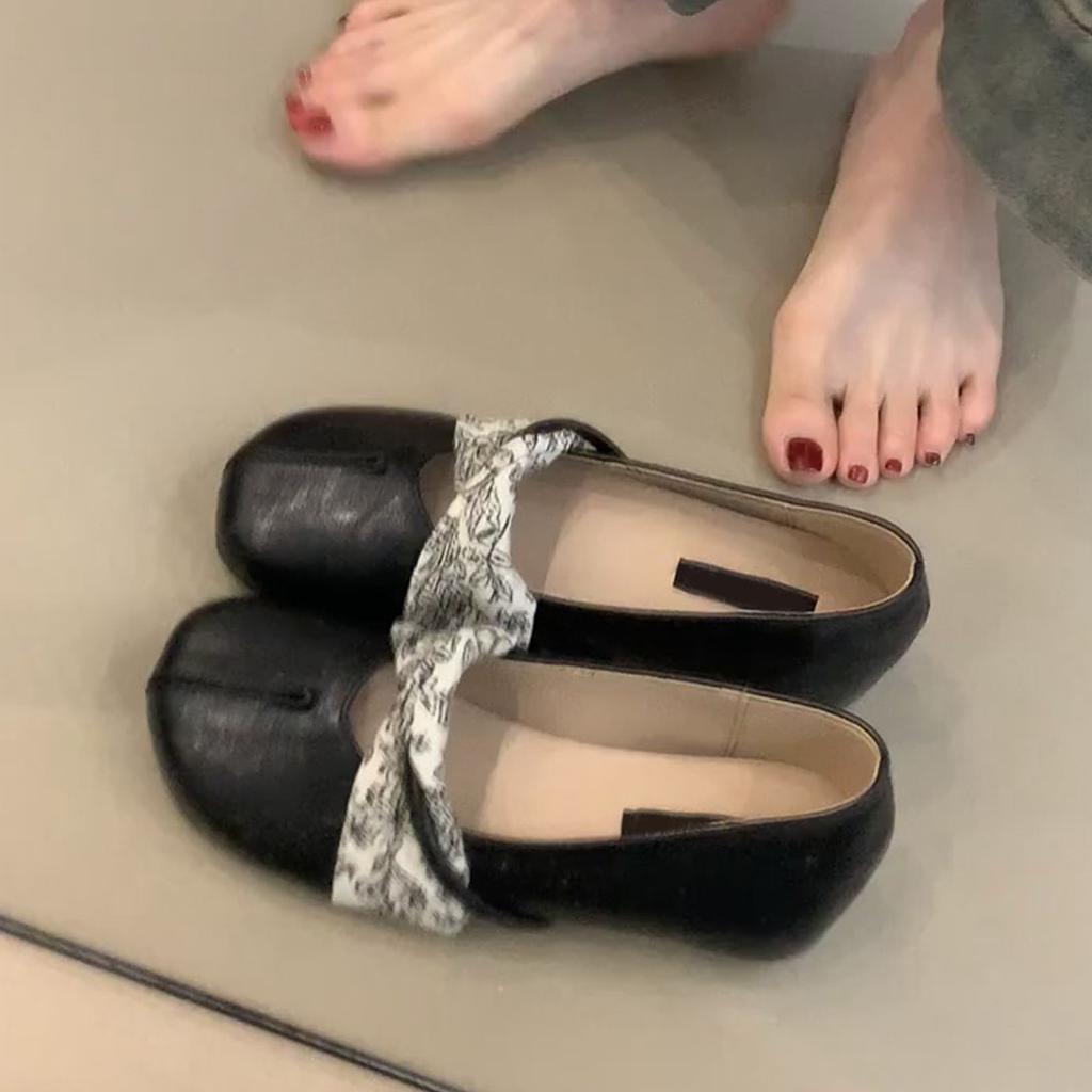 Schaffellversion~ Retro neue chinesische Mary Jane Schuhe mit Rock runder Kopf flacher Ausschnitt Innenhöhenerhöhung einzelne Schuhe sanfte Abendschuhe