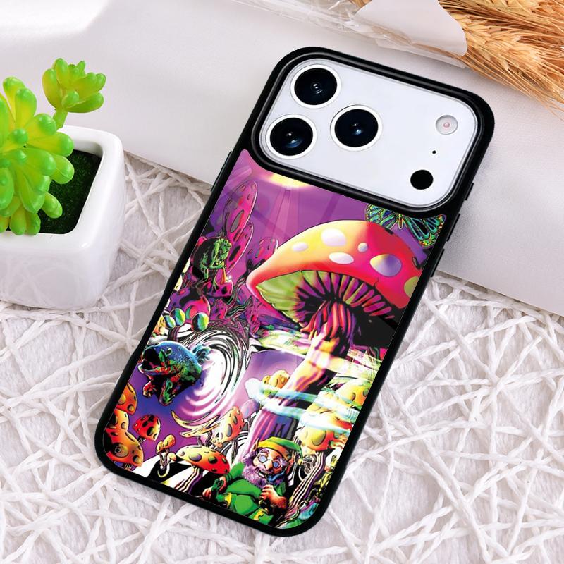 Mushroom Shockproof Phone Case for iPhone 17 Air 16e 15 11 12 14 13 Pro Max Cover Coque