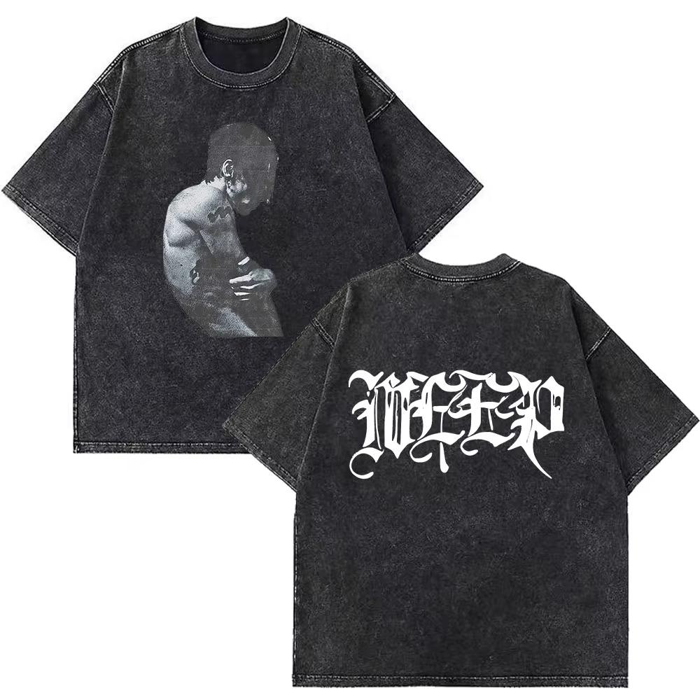 Yungblud IDOLS The World Tour Merch Retro Gewaschenes T-Shirt Herren Damen Hip Hop Rock Kurzarm T-Shirts Übergroße T-Shirts