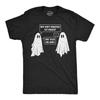 Mens Funny T Shirts Ghost Joke Sarcastic Halloween Bedsheet Ghosts Graphic