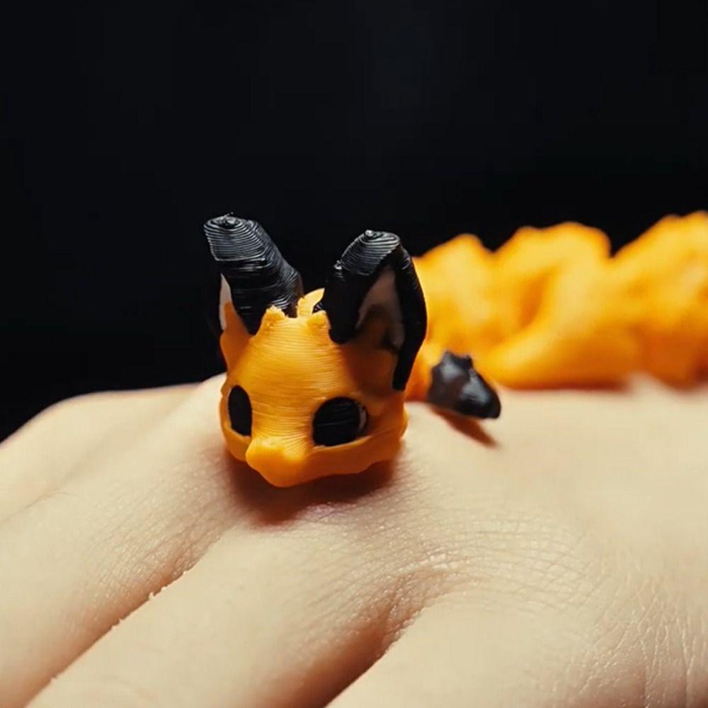 Movable 3D Printed Animal Model Toy Joint Swing Mini Leopard Cat Toy  Desktop Ornament