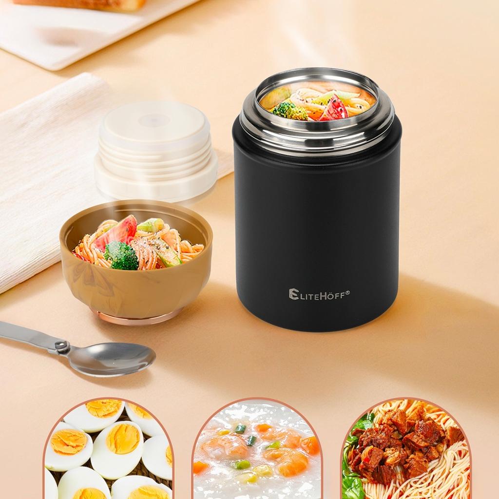 500ml Food Thermos with Bowl and Folding Spoon E-8249
