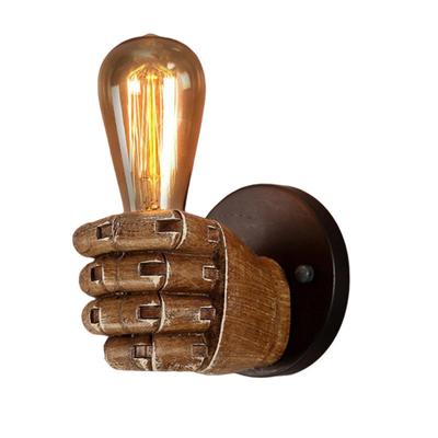 Vibrant Fist Left Kinkiet, 220V E27 Industrial Style Industrial Style Stair Window And Nostalgic Wall Lamp