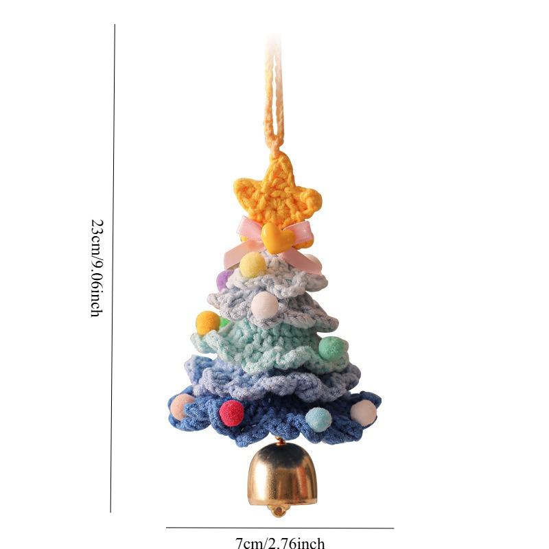 Christmas pendant wool crocheted Christmas tree small ornament Christmas decoration car pendant