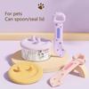 2Pcs Cute Shape Silicone Pet Food Cover Portable Cat Can Opener  Wet Food Mixing