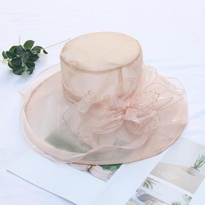 Damen Kentucky Derby Kirchenhut Kleid Fascinator Braut Organza Teeparty Hochzeitshut