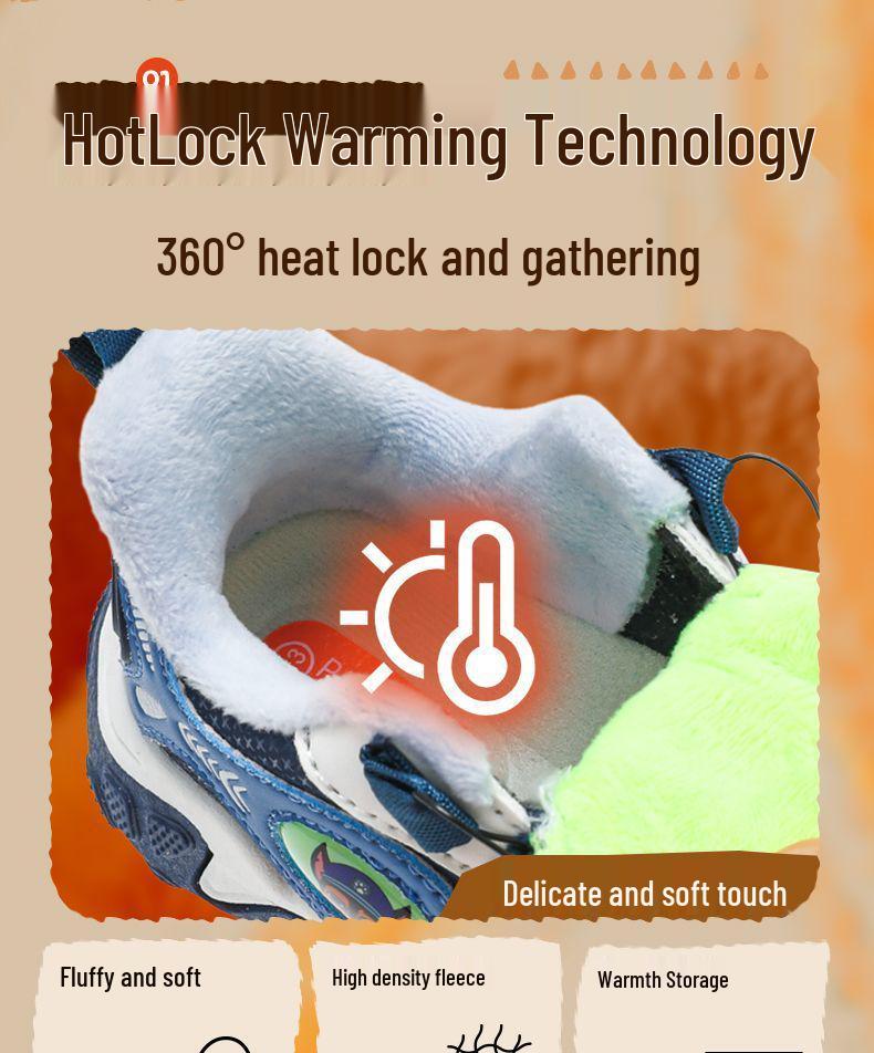 2025 Paw Patrol Boys' Shoes: New Chinese Style with Rotary Button, Two-Layer Cotton, Plus Velvet, Autumn/Winter Collection