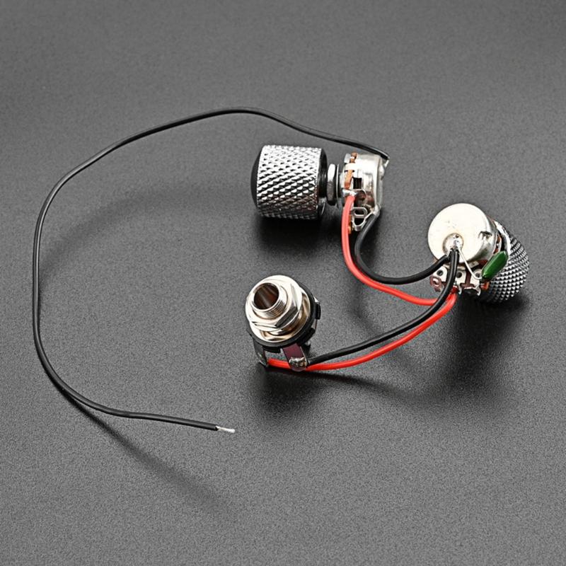 1V 1T Wiring Kit, 3 Way A500K Wiring Harness Prewired Guitar Wiring Hareness for Electric Guitar Bass Repair Replacement
