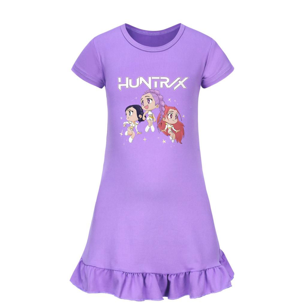5044 Kids Girls Mira Zoey Rumi Printed Ruffle Short Sleeves Casual Dress