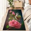 Botanical Flower Decoration Carpet Cartoon Bird Modern Carpet for Living Room Bedroom Decor Bedside Floor Mat Anti Slip Washable